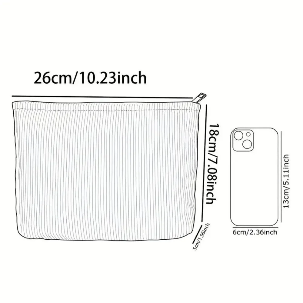 Cosmetic Bag with Heart Print